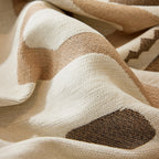 Boho Geometric Chenille Throw Sofa Cover Soft Textured Decorative Couch Blanket