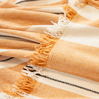 Striped Chenille Sofa Slipcover Throw, Soft Thick Washable Couch Cover Blanket