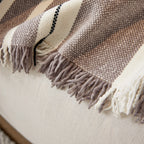 Striped Chenille Sofa Slipcover Throw, Soft Thick Washable Couch Cover Blanket