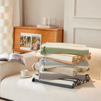 Striped Chenille Sofa Slipcover Throw, Soft Thick Washable Couch Cover Blanket
