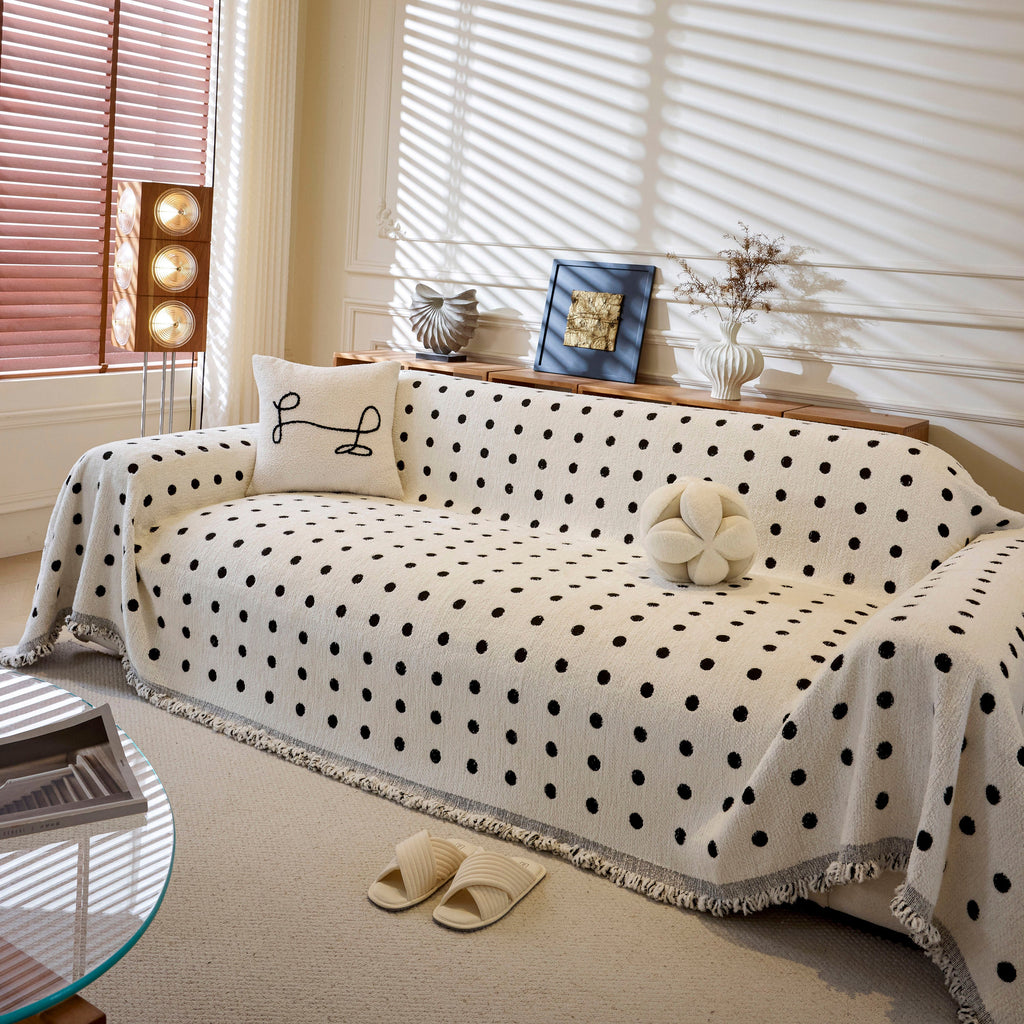 Decorative Plush Textured Woven Sofa Cover Throw, Cozy Soft Couch Protector Blanket