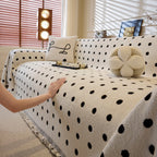 Decorative Plush Textured Woven Sofa Cover Throw, Cozy Soft Couch Protector Blanket