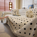 Decorative Plush Textured Woven Sofa Cover Throw, Cozy Soft Couch Protector Blanket