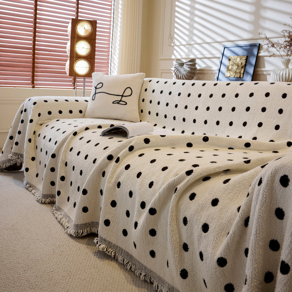 Decorative Plush Textured Woven Sofa Cover Throw, Cozy Soft Couch Protector Blanket