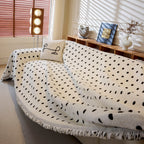 Decorative Plush Textured Woven Sofa Cover Throw, Cozy Soft Couch Protector Blanket