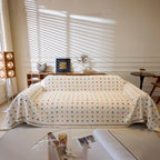 Decorative Plush Textured Woven Sofa Cover Throw, Cozy Soft Couch Protector Blanket
