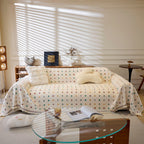 Decorative Plush Textured Woven Sofa Cover Throw, Cozy Soft Couch Protector Blanket
