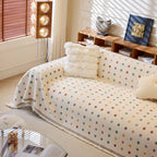 Decorative Plush Textured Woven Sofa Cover Throw, Cozy Soft Couch Protector Blanket