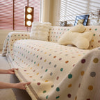 Decorative Plush Textured Woven Sofa Cover Throw, Cozy Soft Couch Protector Blanket
