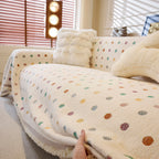 Decorative Plush Textured Woven Sofa Cover Throw, Cozy Soft Couch Protector Blanket