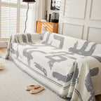 Chenille Abstract Soft Thick Reversible Oversized Couch Cover Blanket, Blanket on Sofa and The Couch