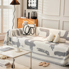 Chenille Abstract Soft Thick Reversible Oversized Couch Cover Blanket, Blanket on Sofa and The Couch