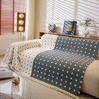 Decorative Plush Textured Woven Sofa Cover Throw, Cozy Soft Couch Protector Blanket