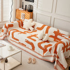 Chenille Abstract Soft Thick Reversible Oversized Couch Cover Blanket, Blanket on Sofa and The Couch
