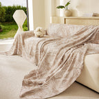 Tropical Botanical Leaf Texture Furniture Protector Blanket Soft Breathable Sofa Cover