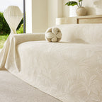 Tropical Botanical Leaf Texture Furniture Protector Blanket Soft Breathable Sofa Cover