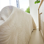 Tropical Botanical Leaf Texture Furniture Protector Blanket Soft Breathable Sofa Cover
