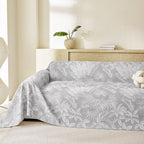 Tropical Botanical Leaf Texture Furniture Protector Blanket Soft Breathable Sofa Cover