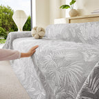 Tropical Botanical Leaf Texture Furniture Protector Blanket Soft Breathable Sofa Cover