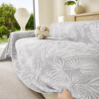 Tropical Botanical Leaf Texture Furniture Protector Blanket Soft Breathable Sofa Cover
