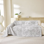 Tropical Botanical Leaf Texture Furniture Protector Blanket Soft Breathable Sofa Cover