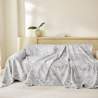 Tropical Botanical Leaf Texture Furniture Protector Blanket Soft Breathable Sofa Cover