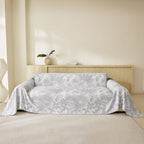 Tropical Botanical Leaf Texture Furniture Protector Blanket Soft Breathable Sofa Cover
