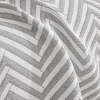 Three Layer Woven Soft Breathable Sofa Cover Blanket, Textured Chevron Couch Cover