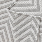 Three Layer Woven Soft Breathable Sofa Cover Blanket, Textured Chevron Couch Cover