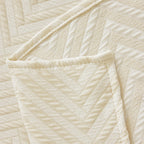 Three Layer Woven Soft Breathable Sofa Cover Blanket, Textured Chevron Couch Cover