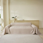 Three Layer Woven Soft Breathable Sofa Cover Blanket, Textured Chevron Couch Cover