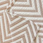 Three Layer Woven Soft Breathable Sofa Cover Blanket, Textured Chevron Couch Cover