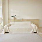 Soft Breathable Sofa Cover Blanket,Botanical Embossed Furniture Protector Throw Cover