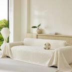Soft Breathable Sofa Cover Blanket,Botanical Embossed Furniture Protector Throw Cover