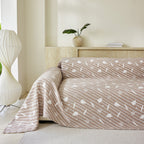 Soft Breathable Sofa Cover Blanket,Botanical Embossed Furniture Protector Throw Cover