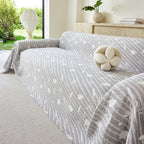 Soft Breathable Sofa Cover Blanket,Botanical Embossed Furniture Protector Throw Cover