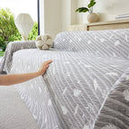 Soft Breathable Sofa Cover Blanket,Botanical Embossed Furniture Protector Throw Cover