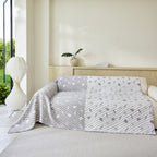 Soft Breathable Sofa Cover Blanket,Botanical Embossed Furniture Protector Throw Cover