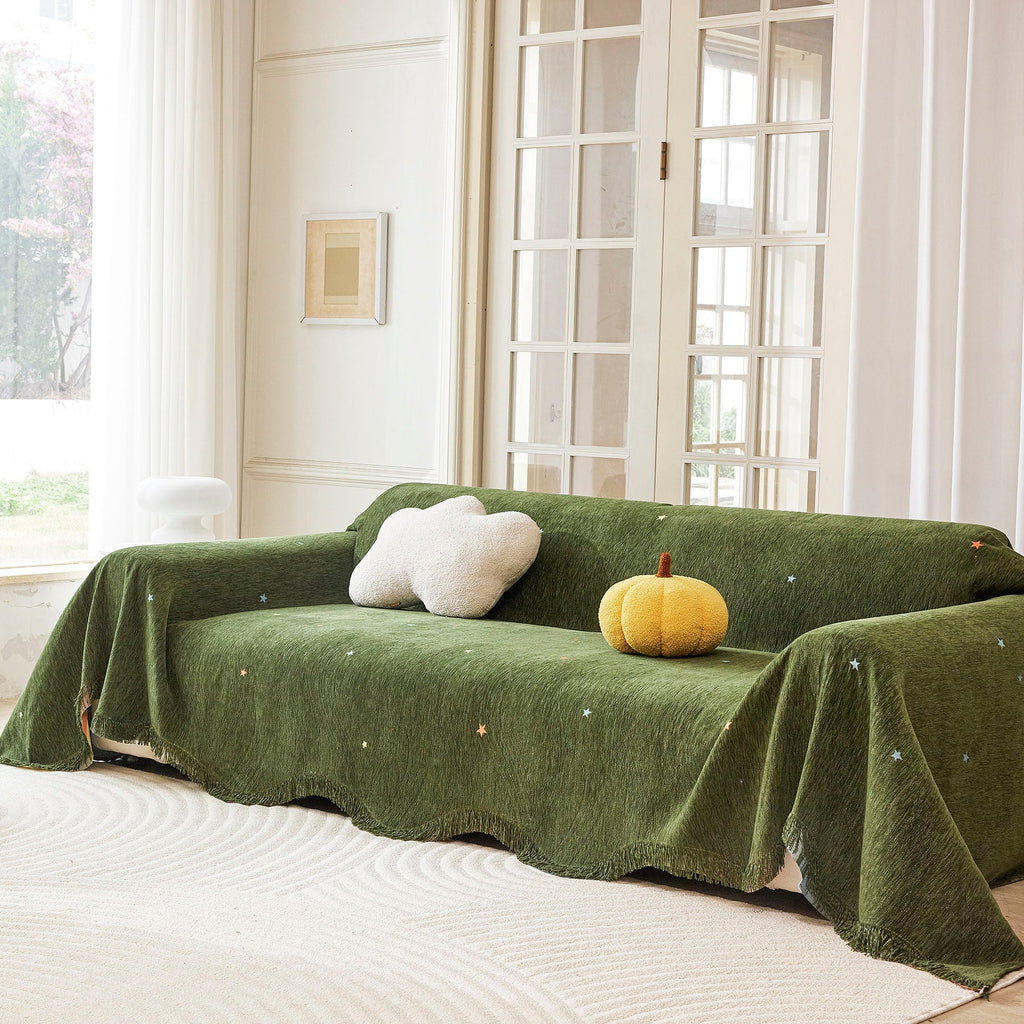 Soft Jacquard Sofa Cover for Dogs, Boho Chenille Sofa Slipcover for Pets Washable