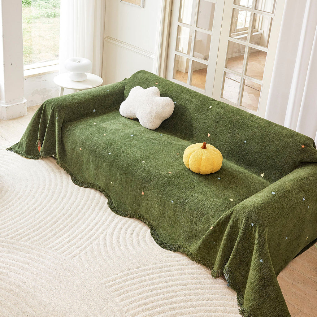 Soft Jacquard Sofa Cover for Dogs, Boho Chenille Sofa Slipcover for Pets Washable