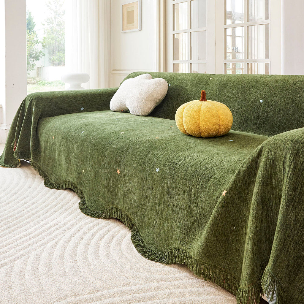 Soft Jacquard Sofa Cover for Dogs, Boho Chenille Sofa Slipcover for Pets Washable