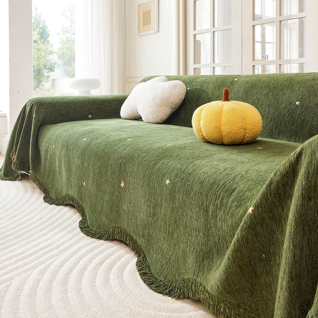 Soft Jacquard Sofa Cover for Dogs, Boho Chenille Sofa Slipcover for Pets Washable