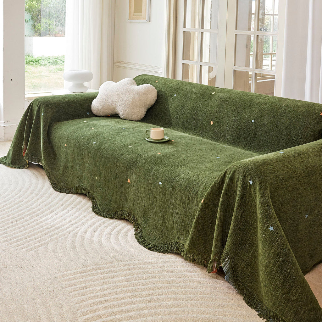 Soft Jacquard Sofa Cover for Dogs, Boho Chenille Sofa Slipcover for Pets Washable