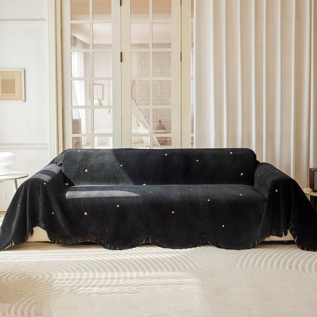Soft Jacquard Sofa Cover for Dogs, Boho Chenille Sofa Slipcover for Pets Washable