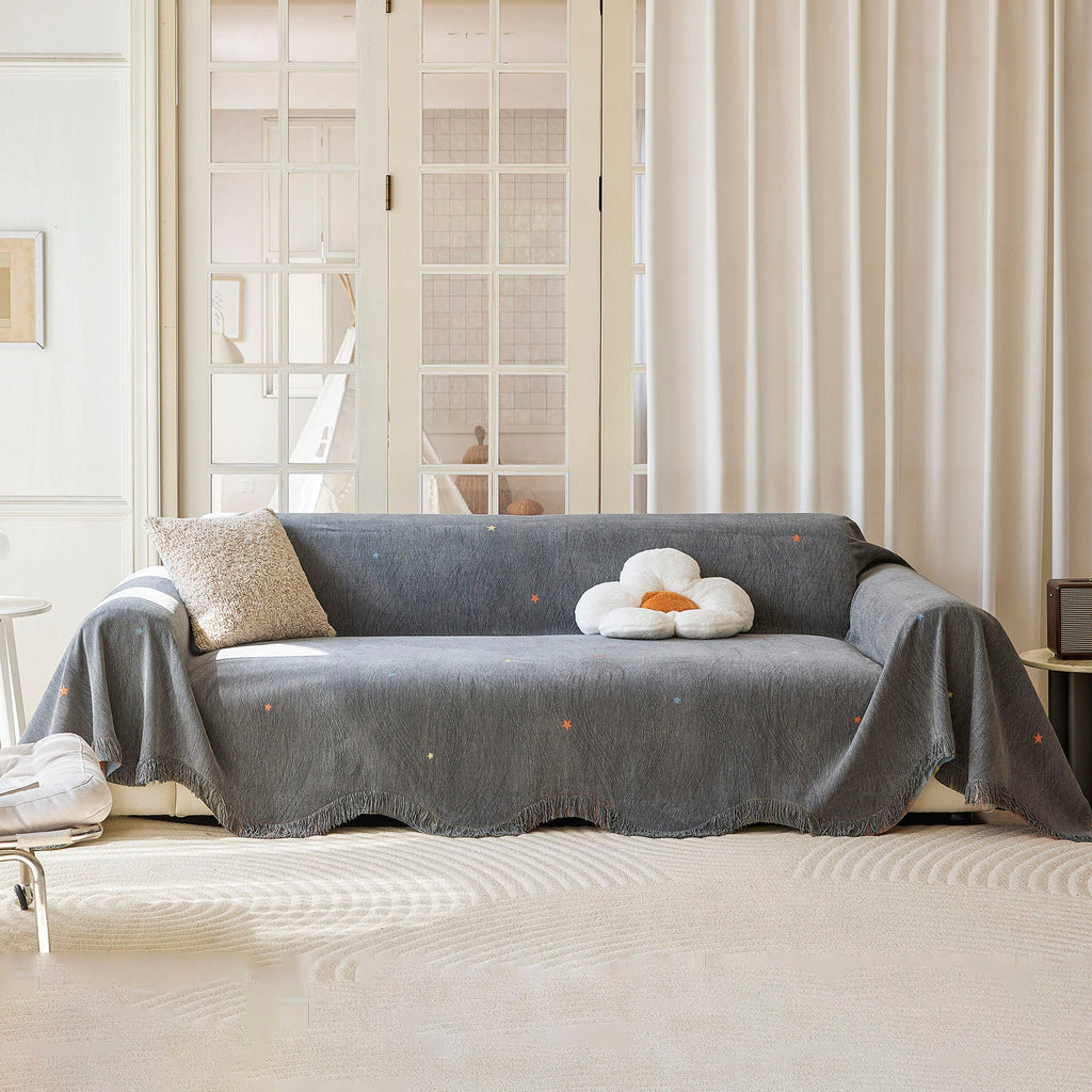Soft Jacquard Sofa Cover for Dogs, Boho Chenille Sofa Slipcover for Pets Washable