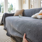 Soft Jacquard Sofa Cover for Dogs, Boho Chenille Sofa Slipcover for Pets Washable