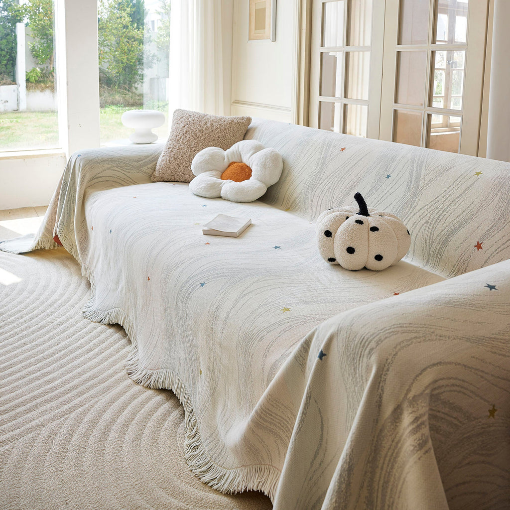 Soft Jacquard Sofa Cover for Dogs, Boho Chenille Sofa Slipcover for Pets Washable