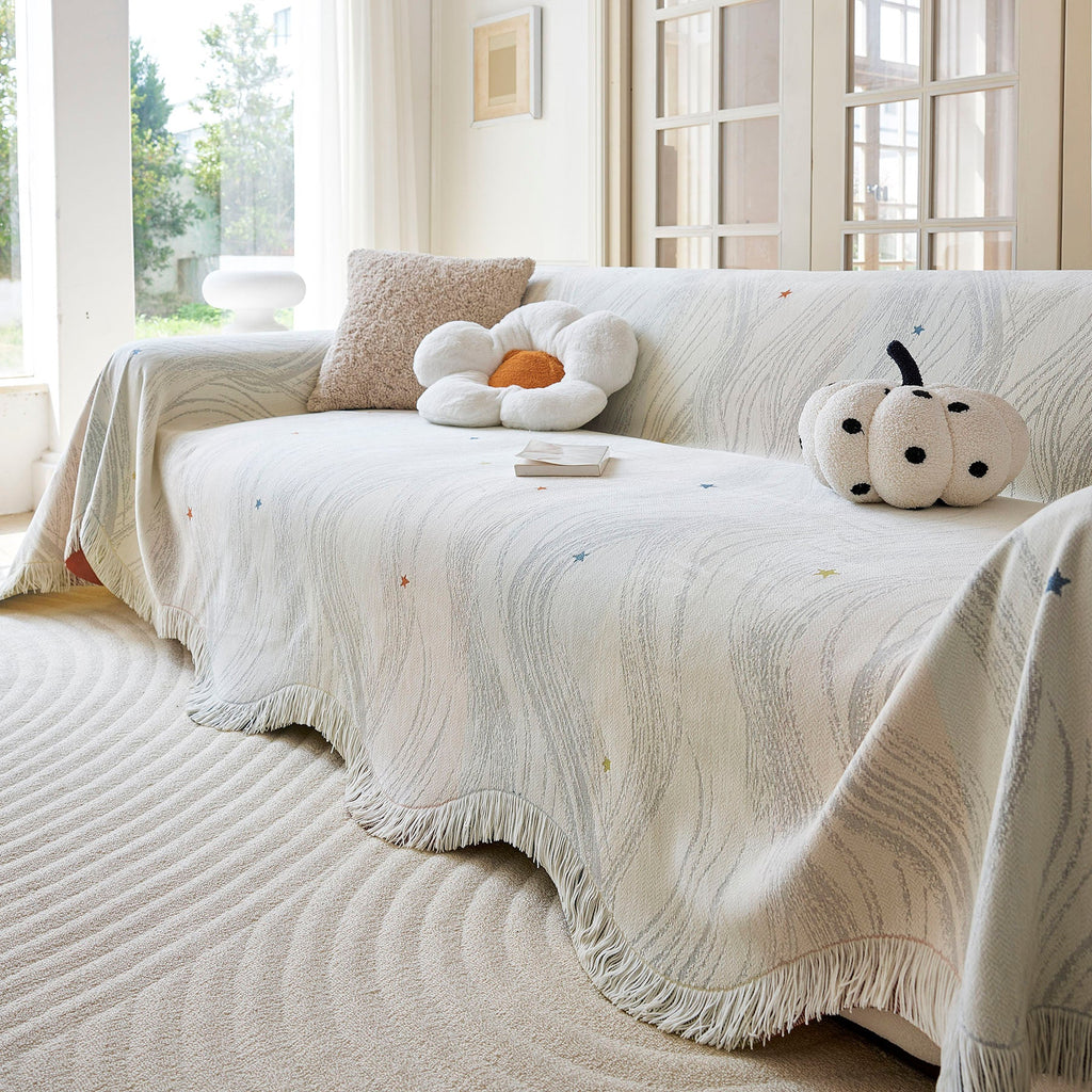 Soft Jacquard Sofa Cover for Dogs, Boho Chenille Sofa Slipcover for Pets Washable