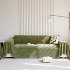 Chenille Thickened Solid Couch Blanket Throws, Reversible Couch Covers for Sectional Couches