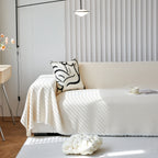 Chenille Thickened Solid Couch Blanket Throws, Reversible Couch Covers for Sectional Couches